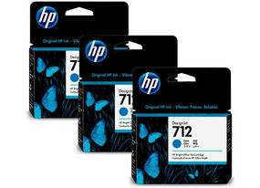 Картридж HP No.712 DesignJet Т230/Т630 Cyan 3-Pack 29-ml (3ED77A)