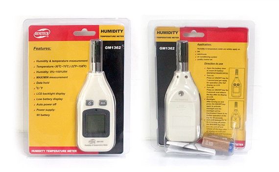 Термогігрометр 0-100%, -30-70 °C BENETECH GM1362 | Зображення 4