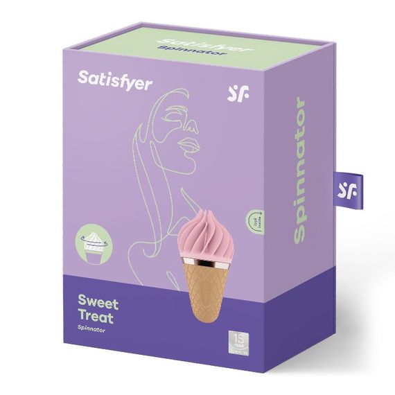 Вібростимулятор для клітора у вигляді Морозива Satisfyer Layons Sweet Temptation, рожевий Sex Aura | Зображення 3