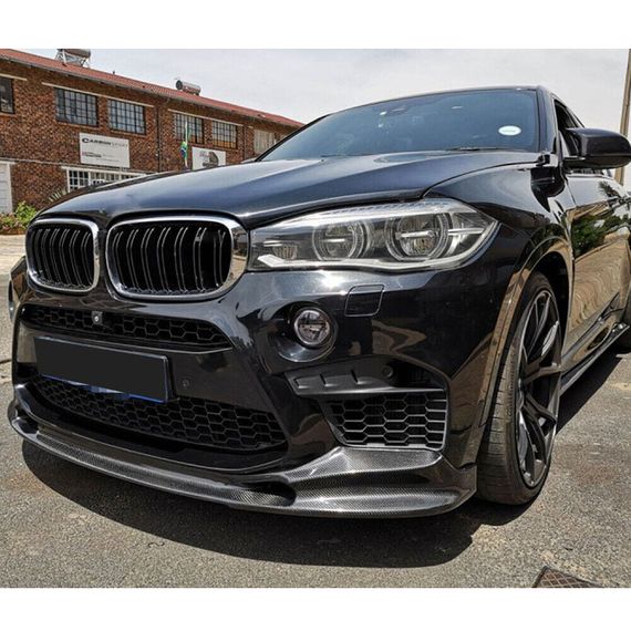 Накладка на передній бампер Карбон V2 (для F86) для BMW X6 F-16 2014-2019 рр | Зображення 2