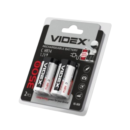 Акумулятор HR14/C 3500mAh (бл-2шт) Videx | Зображення 1