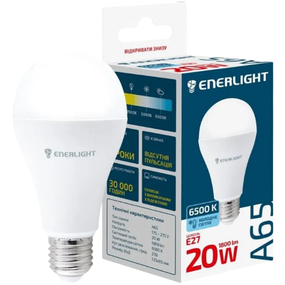 Лампа A65 20W E27 6500К 220V LED Enerlight
