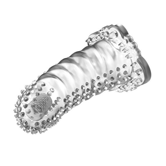 Насадка на член - Brave Man Vibrating Penis Sleeve Clear sexstyle | Зображення 8