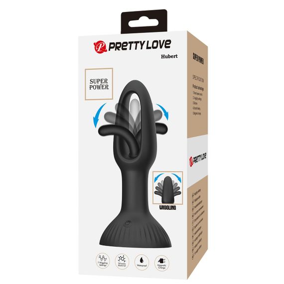 Анальна пробка з вібрацією PRETTY LOVE HUBERT, 7 wiggling settings, Silicone Sex Aura