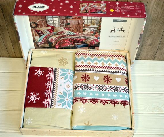Комплект постельного белья Clasy Ranforse 200×220 Santa | Зображення 2