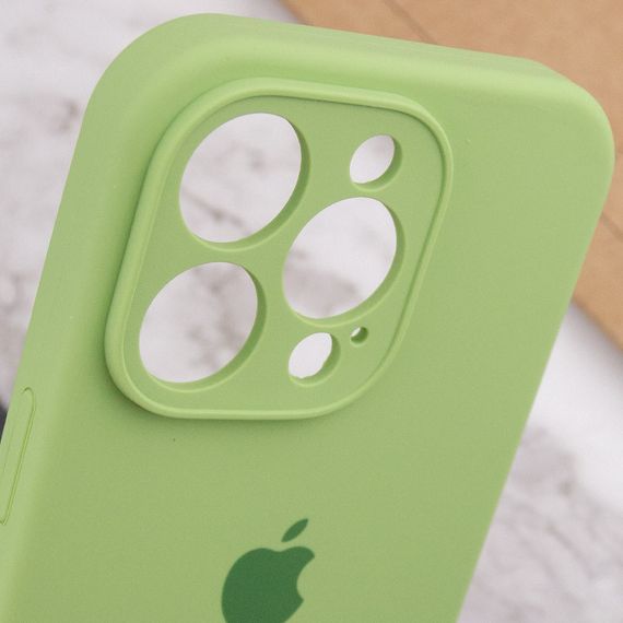 Чохол Silicone Case Full Camera Protective (AA) для Apple iPhone 13 Pro (6.1") М'ятний/Mint | Зображення 6