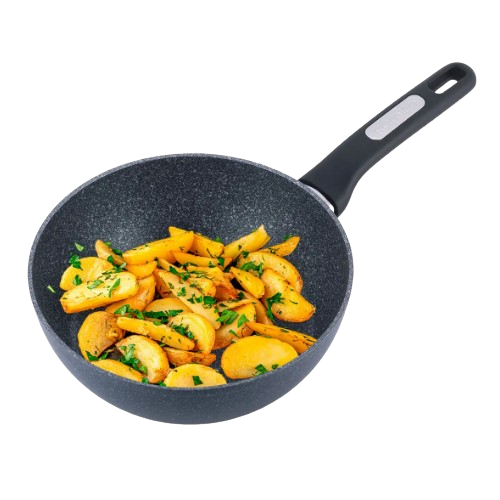 Сковорідка-сотейник d24*7,5см литий алюміній а/п Black marble 5392MR KAMILLE | Зображення 1