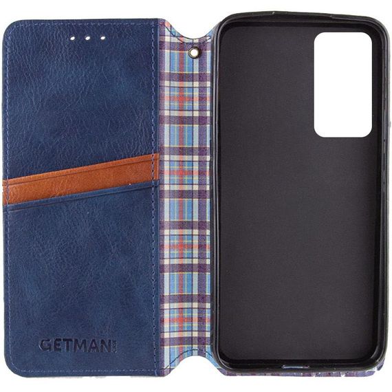Шкіряний чохол-книжка GETMAN Cubic (PU) для Samsung Galaxy M35 5G Синій | Зображення 2