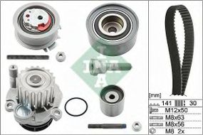 Водяний насос + комплект ременя (Вир-во INA) INA 530046330 на VW PASSAT Variant (3C5)