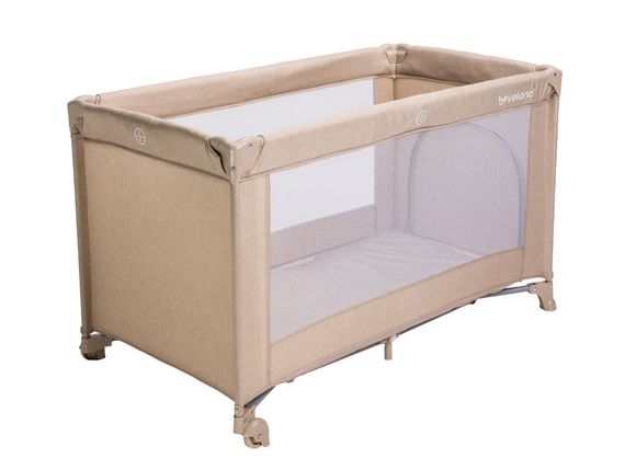 Ліжко-манеж дитяче VELANO Flexi, beige (0-4 роки) | Зображення 4