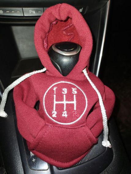 Чохол кофта Худі аксесуар на КПП  Car Hoodie коробка передач бордовий подарунок автомобілісту 10070