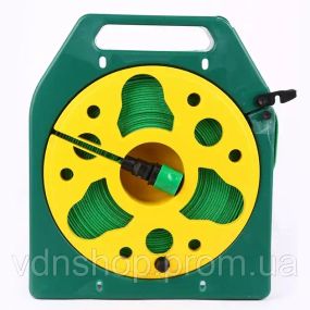 Шланг 20м садовый пвх на катушке в комплекте с пистолетом-распылителем на 4 режима