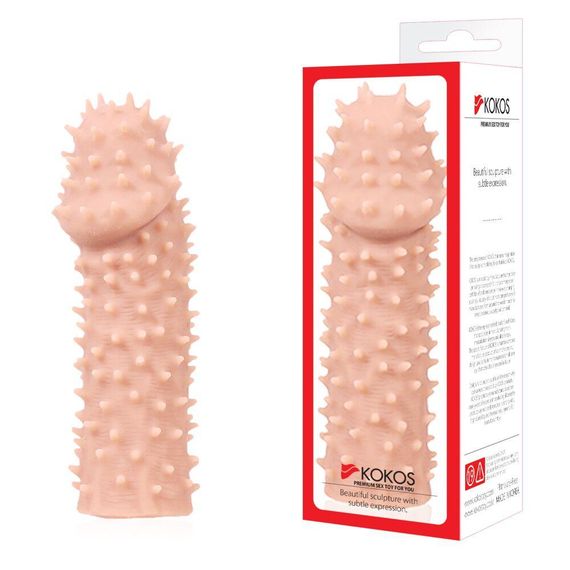 Насадка на член Kokos Extreme Sleeve ES.07 розмір M, потовщувальна, стимуляція точки G Sex Aura | Зображення 5