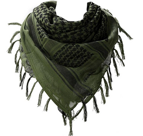 Хустка шарф арафатка, шемаг, куфія 110см - Black/Green