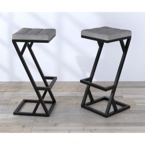 Стул барный Loft Design BS-2 soft серый