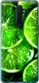 Чохол на Oppo Reno Ace Зелені часточки лимона "852u-1964-2448"