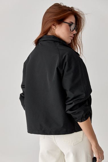 Жіноча вітровка у комплекті з бананкою - чорний цвет, ONE SIZE (є розміри) | Зображення 1