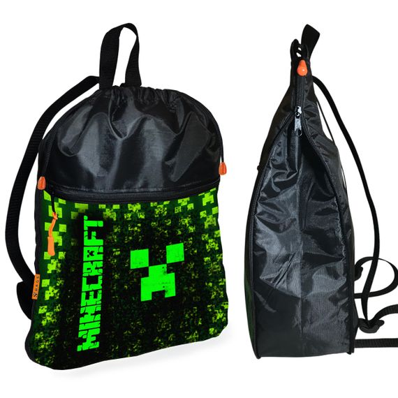 Школьный рюкзак детский Minecraft + Сумка для обуви спортивной формы рюкзак-мешок  для мальчика (01713) | Зображення 1