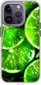 Чохол на iPhone 14 Pro Max Зелені часточки лимона "852pc-2667-2448"