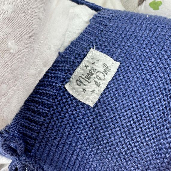 Іспанська Вініл Cіліконова Лялька Реборн Новонароджене Немовля Преміум 3D Розпис Nines d'Onil Reborn Sandra Blue 48 см | Зображення 3