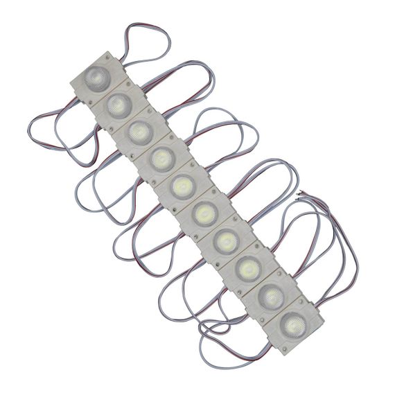 Світлодіодний модуль PROLUM Т1 SMD3030  1LED 12V 2 4W IP66 С линзой Белый