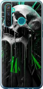 Чехол на Realme 5 Pro Череп-часы "4100u-1861-17620"