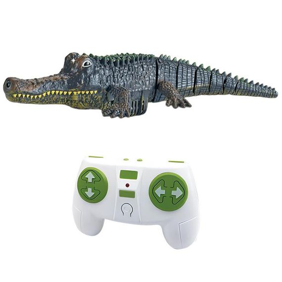 Лодка на радиоуправлении SHT MSD668 Crocodile 2.4G Green — реалистичный крокодил для водных игр!
