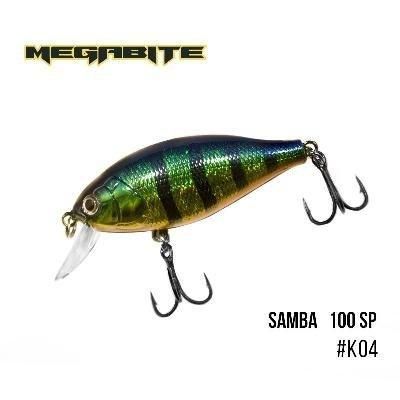 Воблер Megabite  Samba 100 SP (60 мм, 14,8 гр, 1 m) (K04)