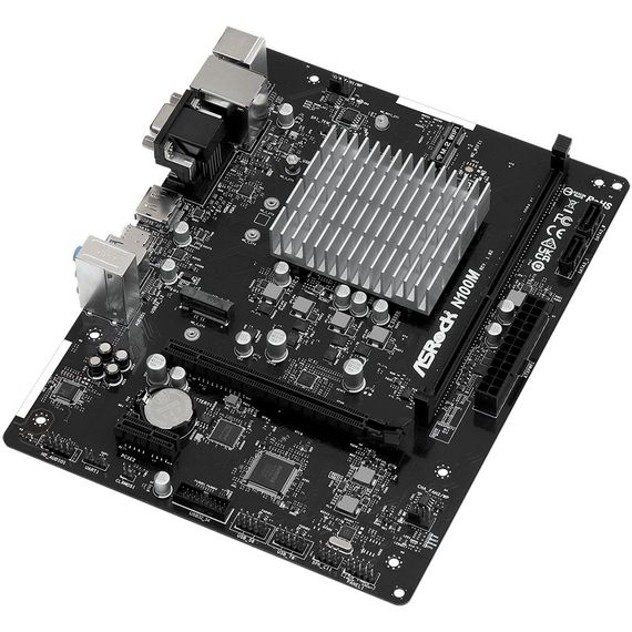 ASRock N100M (Quad-Core N100 3.4GHz, 1xDDR4 DIMM, VGA/HDMI/DP, 1*PCIe, 2xSATA, M.2, GLan, mATX) | Зображення 4
