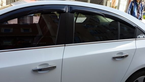 Молдинги стекол (нерж) Sedan, OmsaLine - Італійська нержавійка для Chevrolet Cruze 2009-2015 рр | Зображення 3