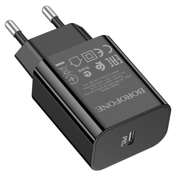 СЗП BOROFONE BA65A, 1xUSB-C, PD20W, Black | Зображення 2