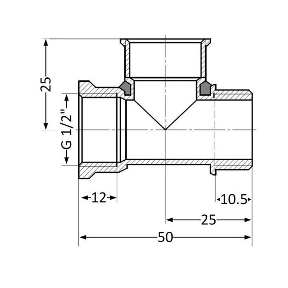 Трійник Thermo Alliance Standart 1/2" ВВН SD41315 | Зображення 1