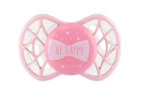 Пустышка симметрическая Nuvita NV7065 Air55 Cool 0m+ &quot;BE HAPPY&quot; цвет &quot;розовый кварц&quot; (NV7065RQ)