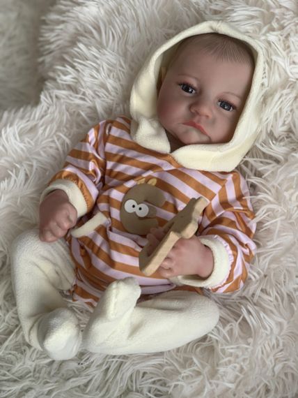 Силиконовая Коллекционная Кукла Реборн Reborn Анатомический Новорожденный Мальчик Пупс Тимоша (Виниловая Кукла) 50 см