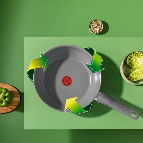 Сковорода Tefal ВОК Renewal, 28см, алюміній, бакеліт, сірий (C4261943) | Зображення 3