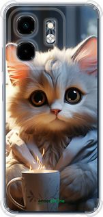 Чохол на Infinix Hot 50i Білий кіт "5646sp-3965-2448"
