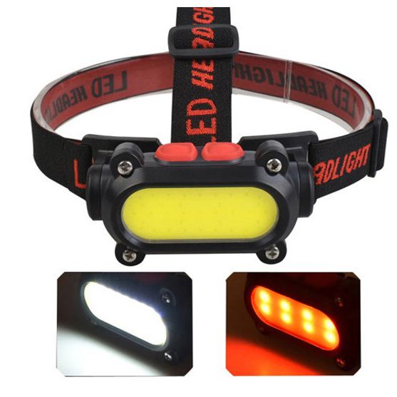 Ліхтар налобний BL-209-COB (white+red) WS-27 | Зображення 1