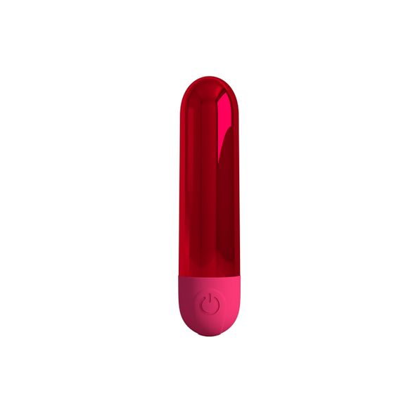 Вібропуля 10 вібрацій PRETTY LOVE Kiwi глянсова, червона, 8 х 1.8 см Sex Aura | Зображення 1