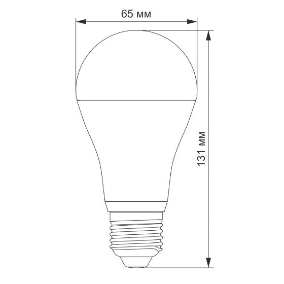 Лампа A65e 20W E27 4100 К 220V LED Videx | Зображення 2