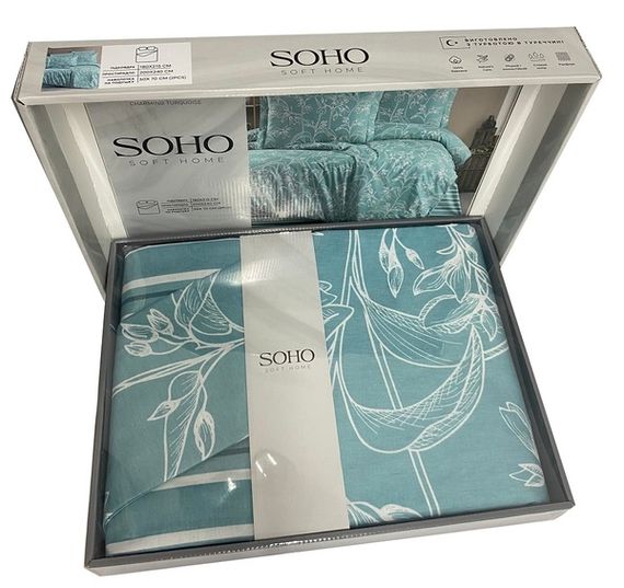 Комплект постільної білизни Soho Charming turquoise 150х200 см | Зображення 1