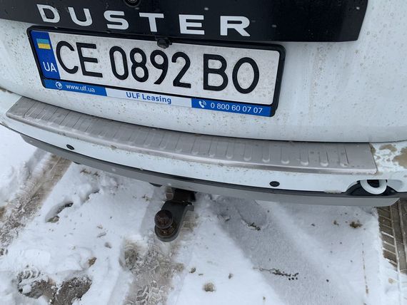 Накладка на задний бампер Carmos V1 с загибом (нерж.) для Dacia Duster 2008-2018 гг | Зображення 1