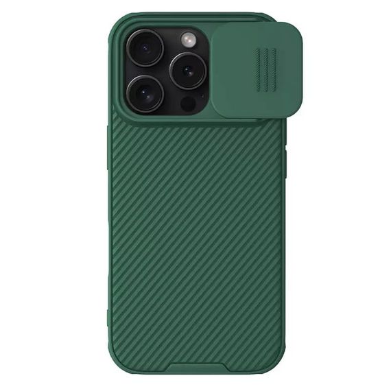 Карбонова накладка Nillkin CamShield Pro Magnetic для Apple iPhone 16 Pro Max (6.9") Deep Green