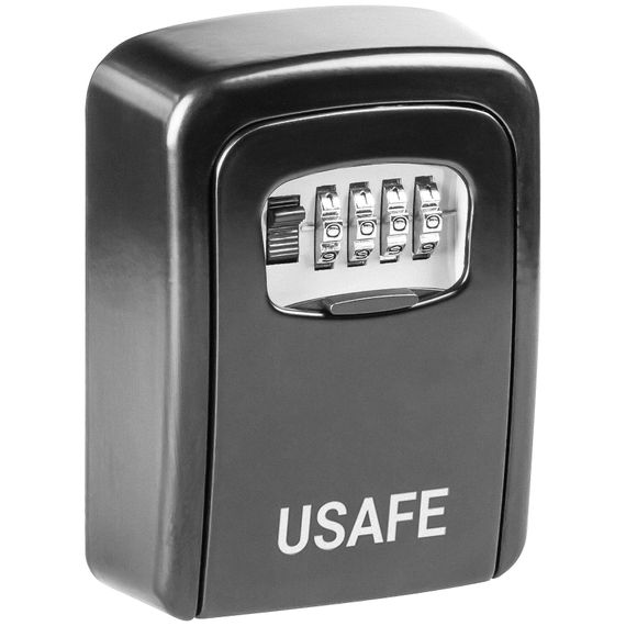 Антивандальний зовнішній міні сейф для ключів uSafe KS-04, з кодовим замком, настінний, Чорний (7532) | Зображення 5