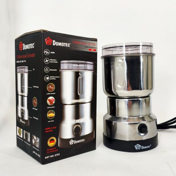 Електрична кавомолка Domotec MS 7114 200Вт ножова для кави та спецій NU-13 | Зображення 1