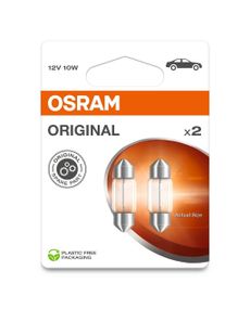 Комплект вказівних ламп розжарювання OSRAM 6438-2BL C10W 31mm 12V SV8.5-8 Blister (2 шт)