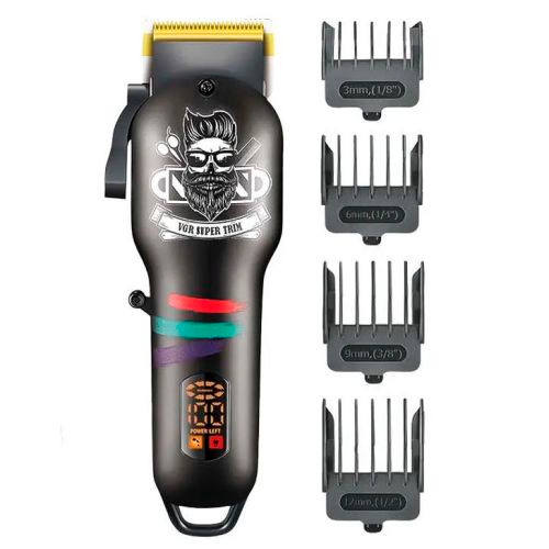 Акумуляторна машинка для стрижки VGR V-699 , 4 насадки, LED дисплей, чорна | Зображення 1