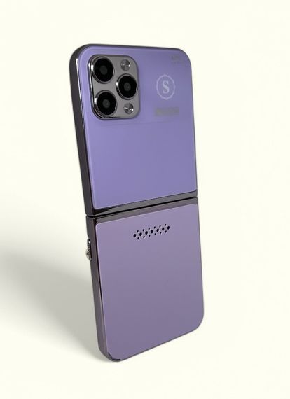 Кнопковий мобільний телефон розкладачка AIEK I15 Max на 4 сім карти Phiolet | Зображення 3