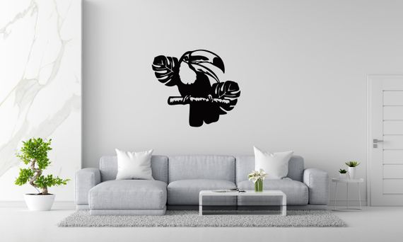 Панно декоративная картина на стену Тукан LED подсветка 400х350 acr-p000191 | Зображення 1