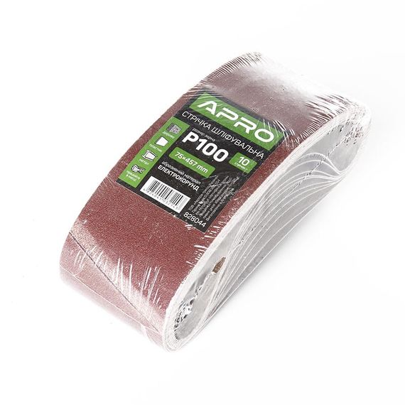 Стрічка шліфувальна нескінченна APRO P100 75×457мм (10 шт.) 8280441