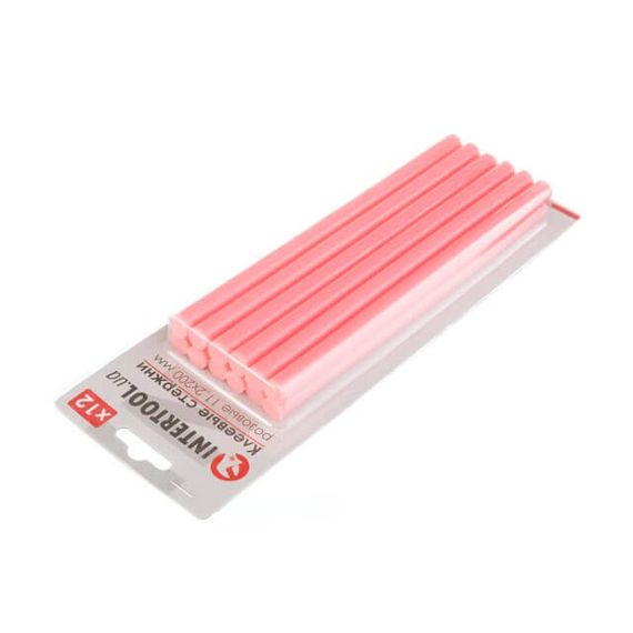 Комплект стрижнів клейових рожевих 11,2*200 мм, 12 од. INTERTOOL RT-1046 | Зображення 1
